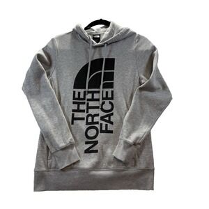The North Face Hoodie Women's XS Gray/Black Half Dome Logo Fleece Drawstring